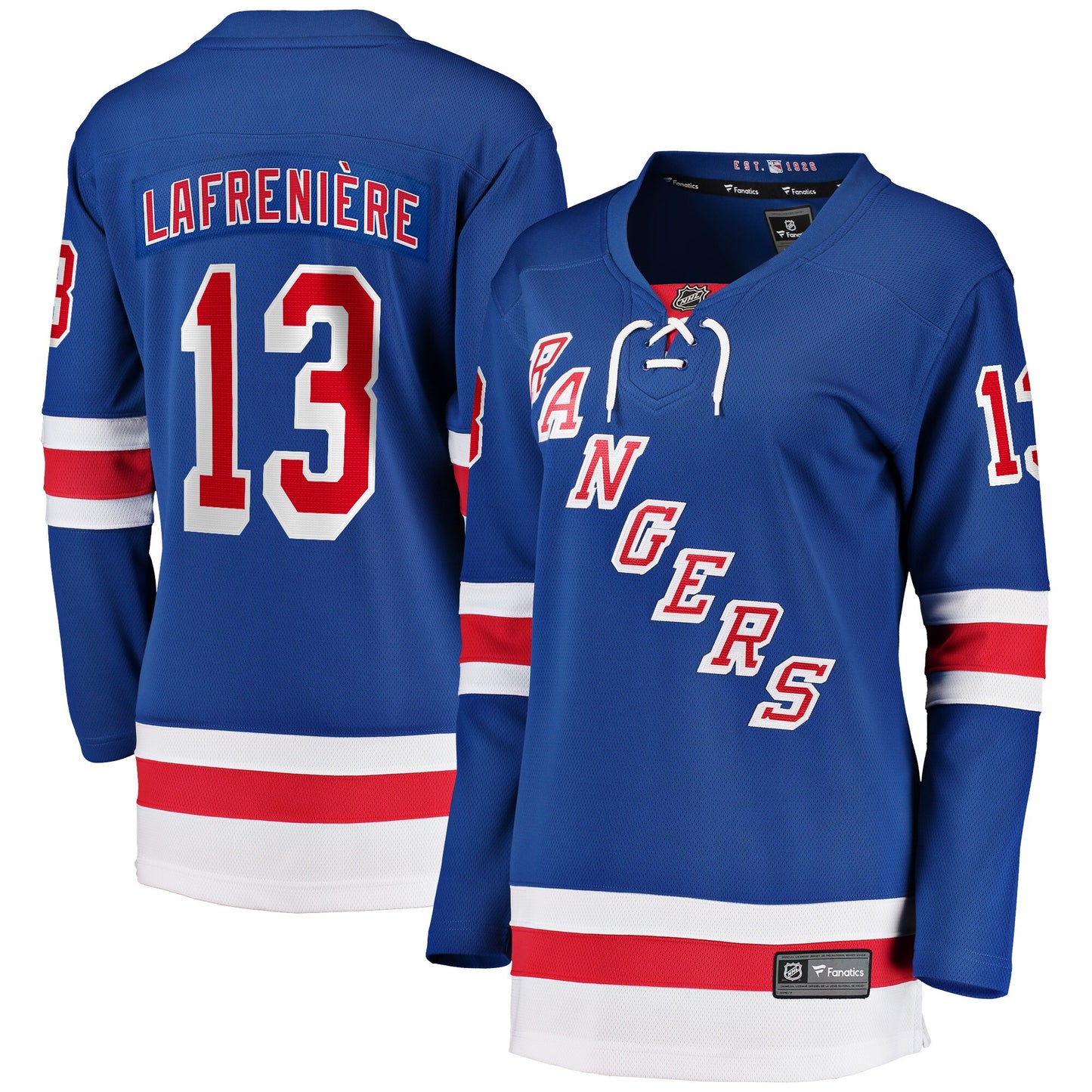Alexis Lafreniere New York Rangers Fanatics Branded Women's Breakaway Player Jersey - Blue