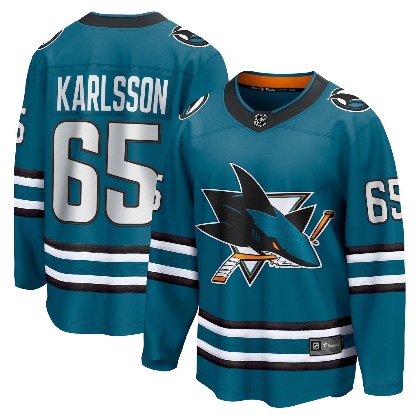 Erik Karlsson San Jose Sharks Fanatics Branded Home Premier Breakaway Player Jersey - Teal