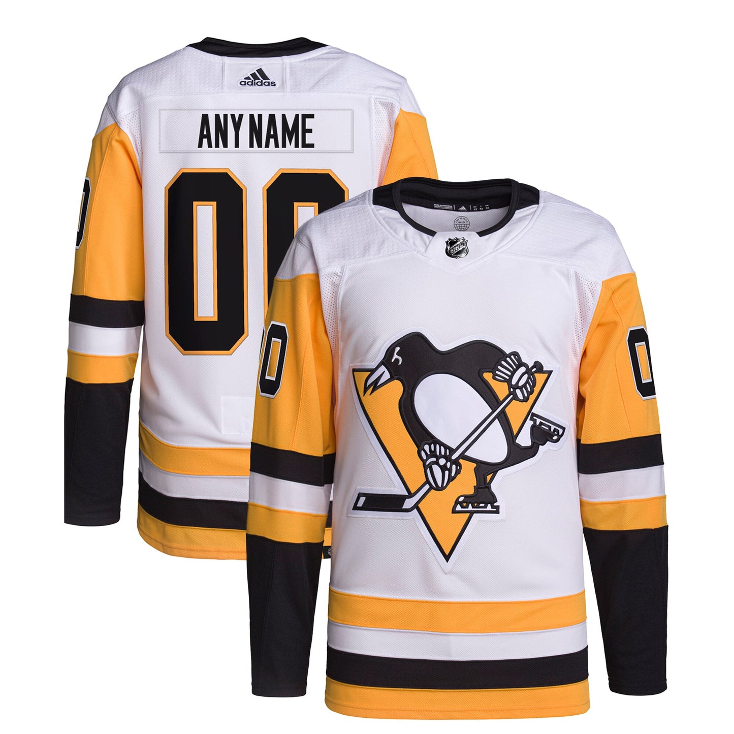 Pittsburgh Penguins adidas Away Custom Primegreen Authentic Pro Jersey?White