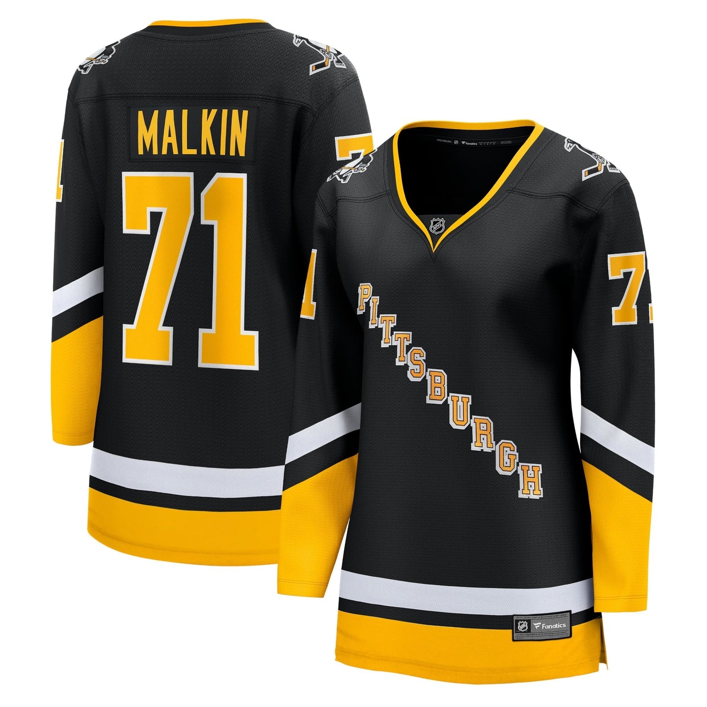 Women's Fanatics Branded Evgeni Malkin Black Pittsburgh Penguins 2021/22 Alternate Premier Breakaway Player Jersey