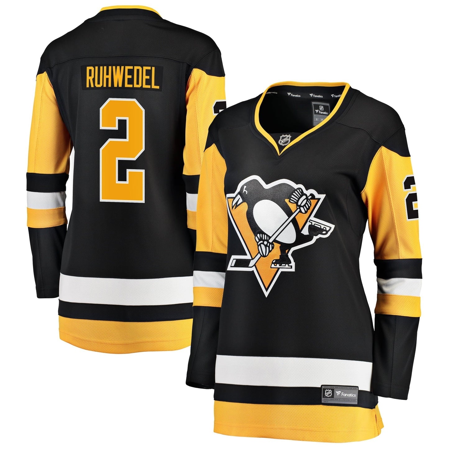 Women's Fanatics Branded Chad Ruhwedel Black Pittsburgh Penguins Premier Breakaway Player Jersey