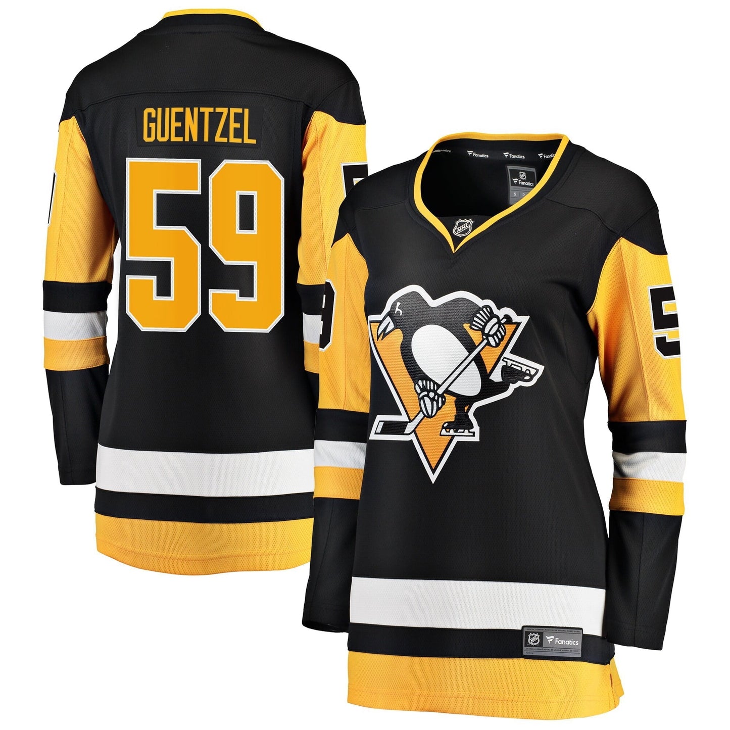 Women's Fanatics Branded Jake Guentzel Black Pittsburgh Penguins Home Premier Breakaway Player Jersey