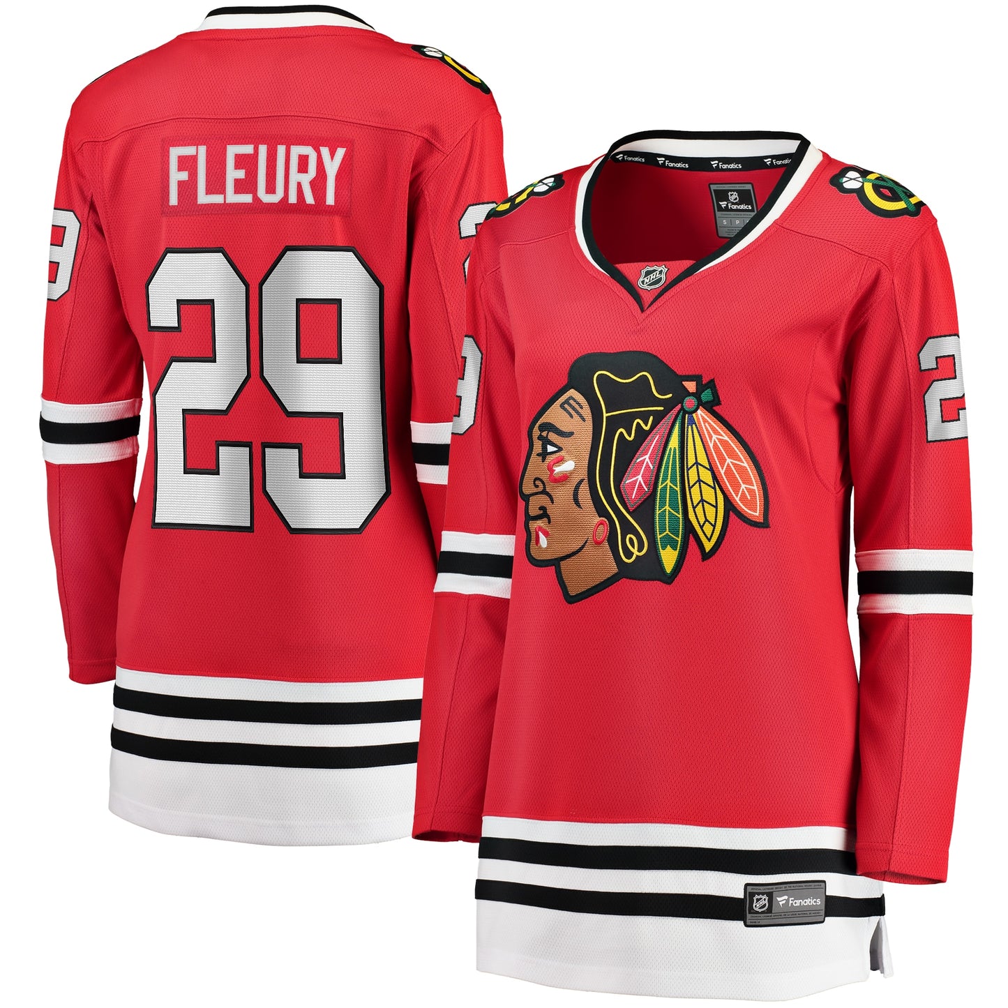 Marc-André Fleury Chicago Blackhawks Fanatics Branded Women's Home Premier Breakaway Player Jersey - Red