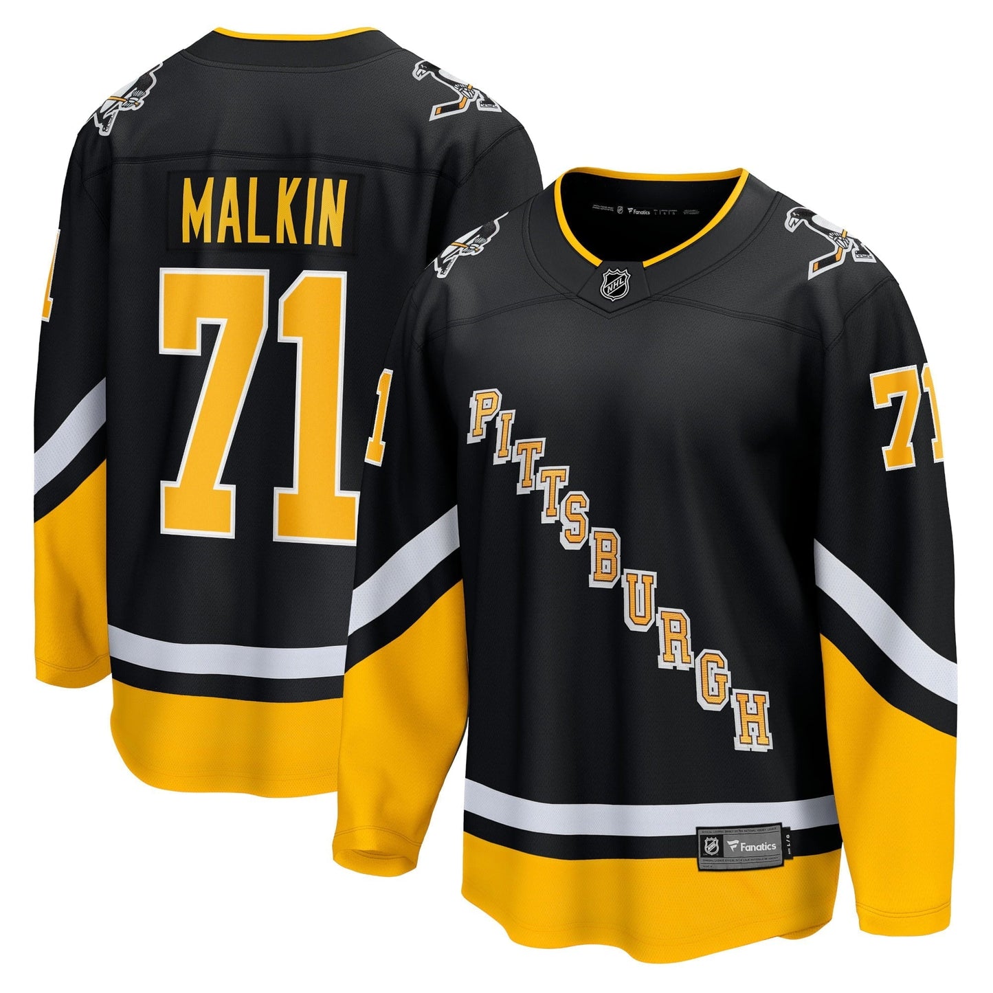 Men's Fanatics Branded Evgeni Malkin Black Pittsburgh Penguins 2021/22 Alternate Premier Breakaway Player Jersey