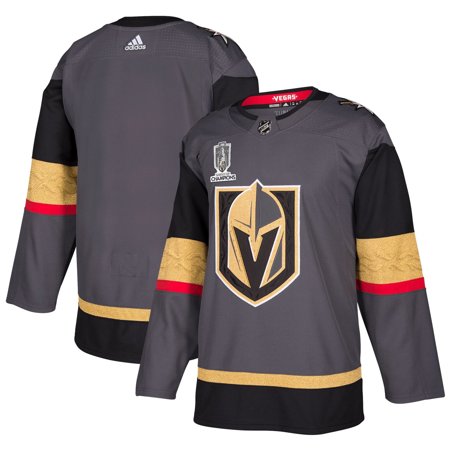 Vegas Golden Knights adidas 2023 Stanley Cup Champions Authentic Alternate Jersey - Gray
