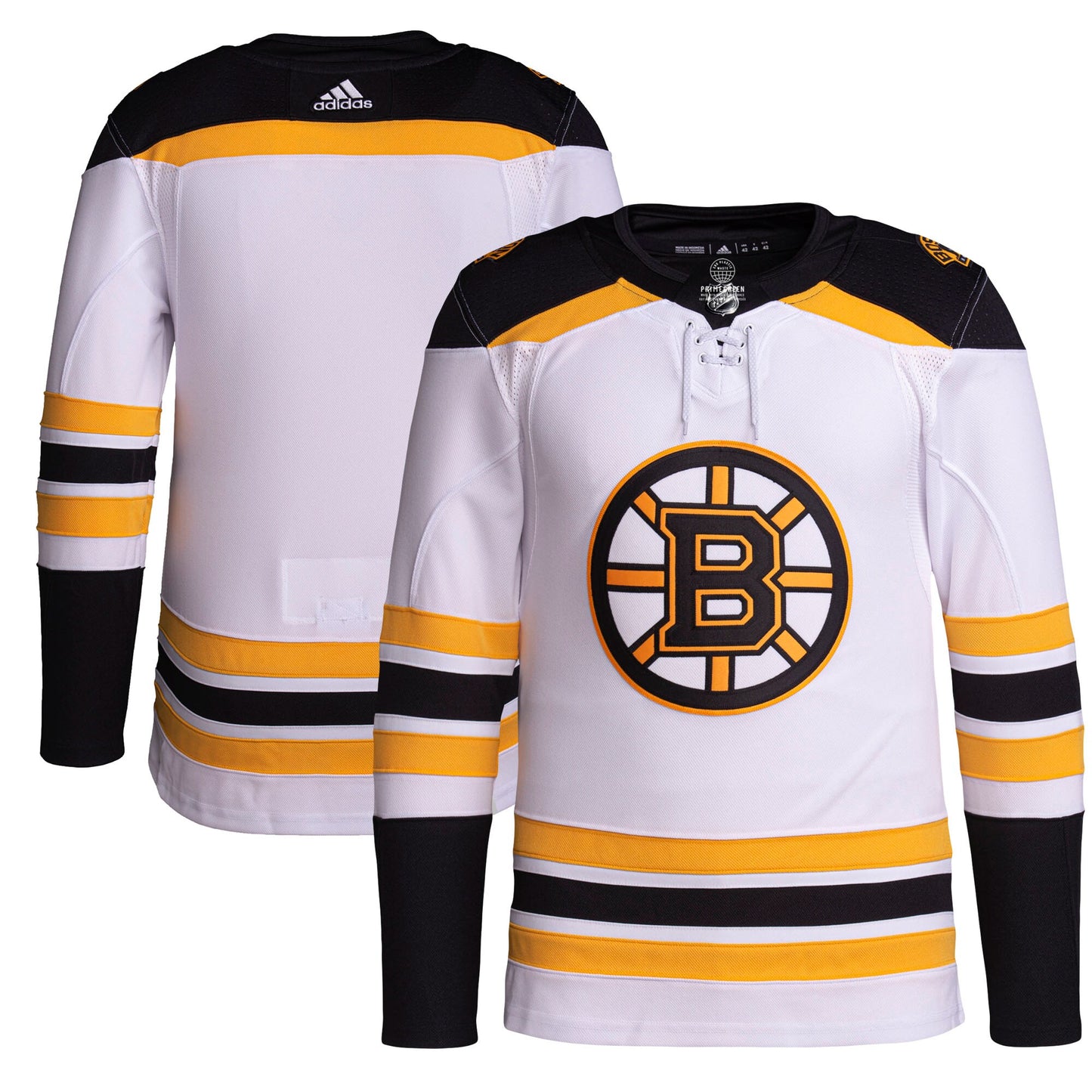 Boston Bruins adidas Away Primegreen Authentic Pro Jersey - White