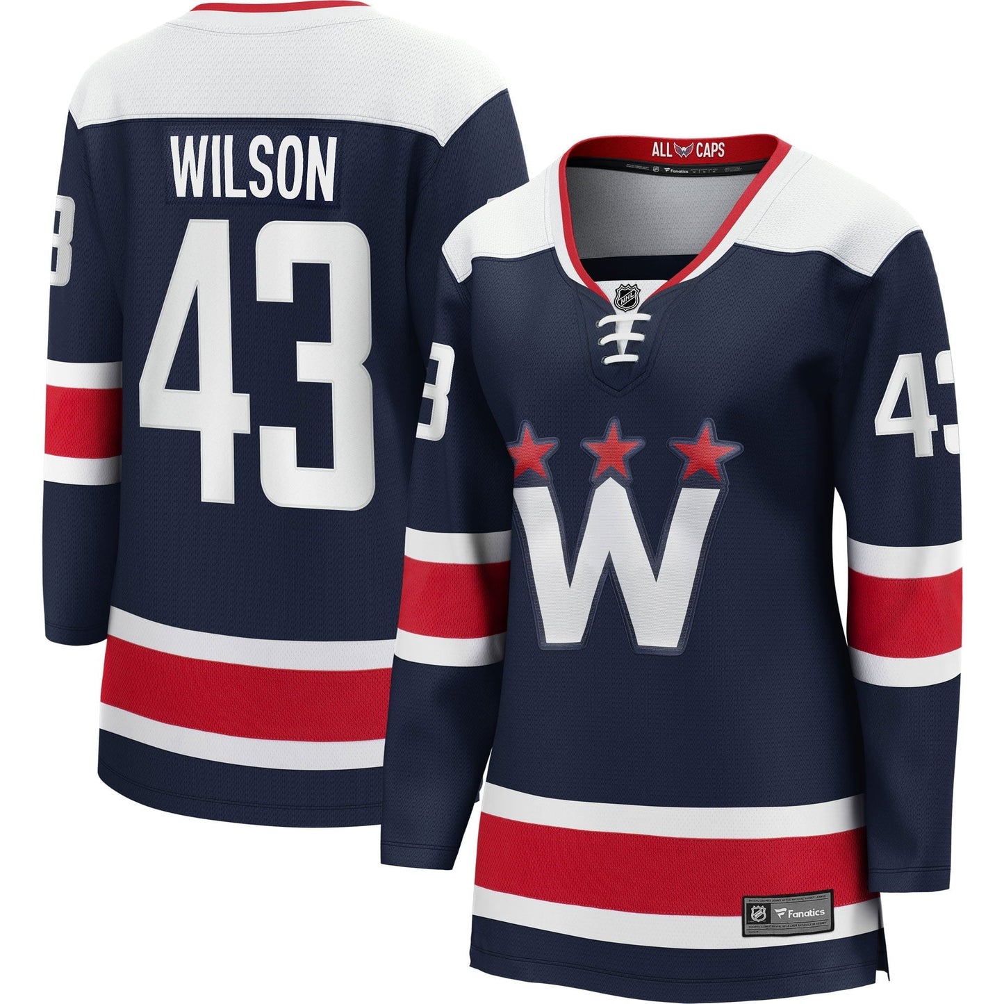Women's Fanatics Branded Tom Wilson Navy Washington Capitals Alternate 2020/21 Premier Breakaway Player Jersey
