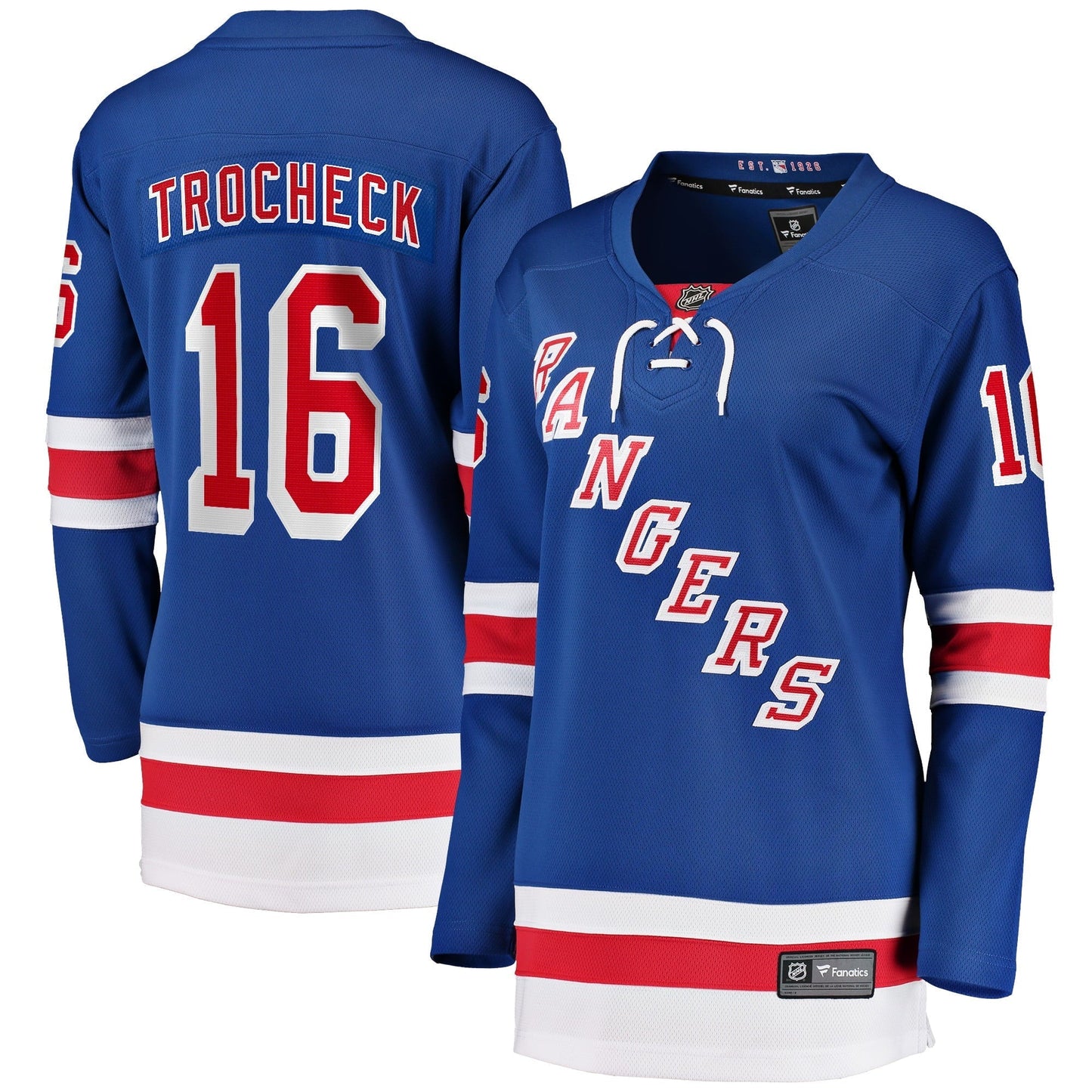 Women's Fanatics Branded Vincent Trocheck Blue New York Rangers Home Breakaway Player Jersey
