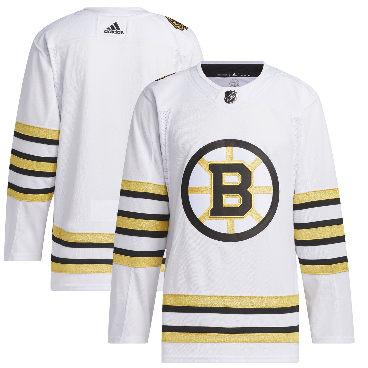 Boston Bruins adidas 100th Anniversary Primegreen Authentic Jersey - White